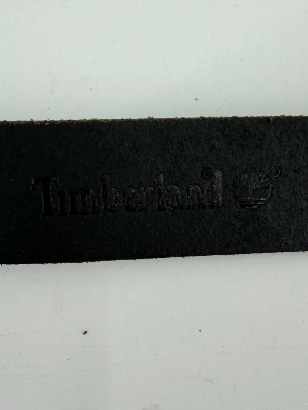 Timberland Boys Black Silver Leather Belt 26-28